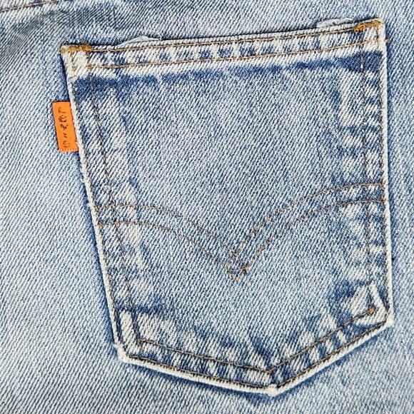 Levis Jeans Womens Size 26 Flare Leg Orange Tab Light Wash Blue Denim Pants - Picture 8 of 15